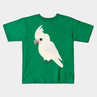 Goffin' s cockatoo digital illustration Kids T-Shirt